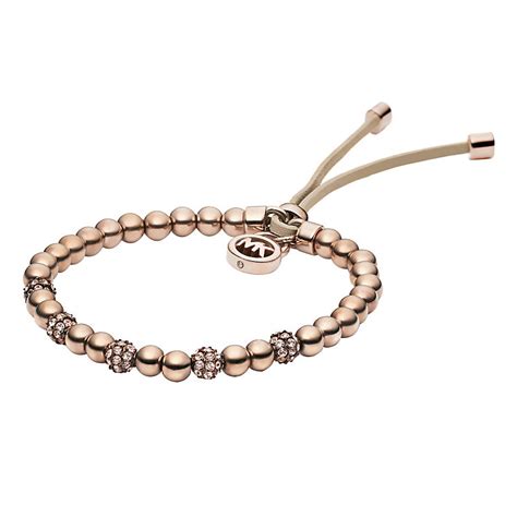 michael kors rose gold bead bracelet uk|Michael Kors diamond bangle bracelet.